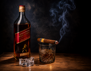 JScotch Whisky mit Zigarre - Werbefoto