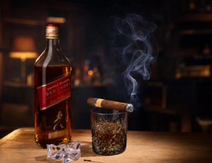 Whisky with a cigar