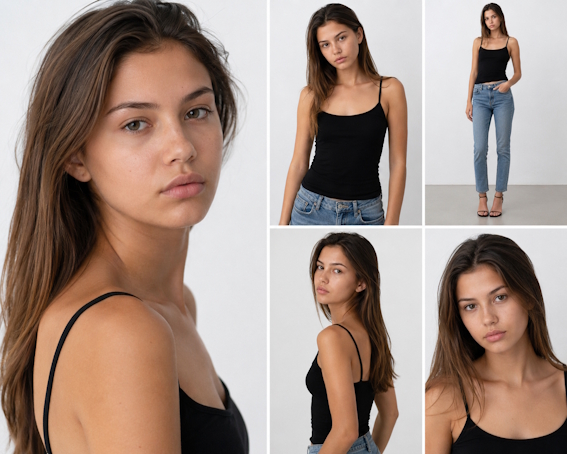 Polaroid-Fotos von Model
